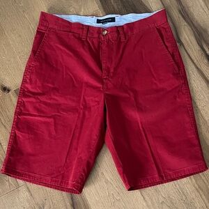Tommy Hilfiger Classic Fit Flat Front Chino Red Shorts - Size 34 - NWOT
